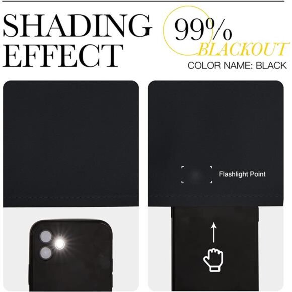 Halloween Pitch Black Solid Thermal Insulated Grommet Blackout Curtains/Drapes - Picture 5 of 6